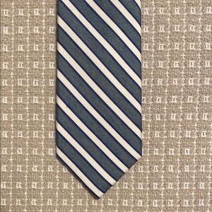 Jos. A. Bank Blue and White Striped Silk Tie